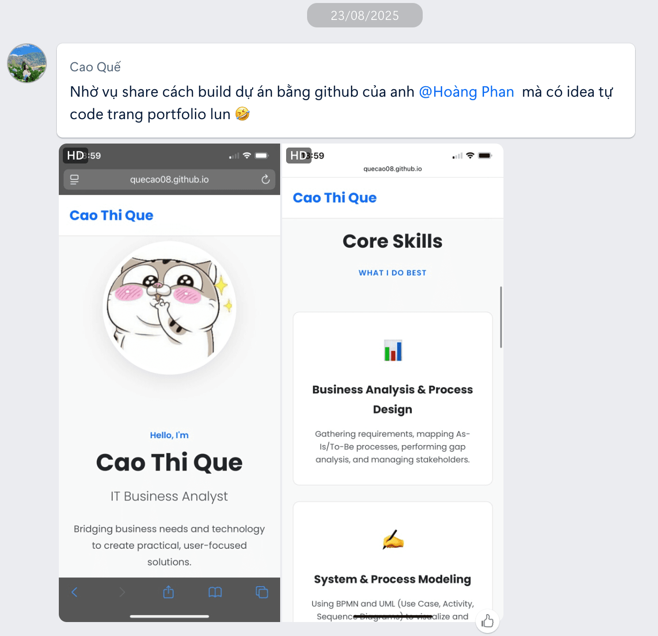 Preview of review from Cao Thị Quế
