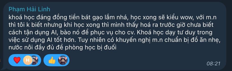 Preview of review from Hải Linh Phạm