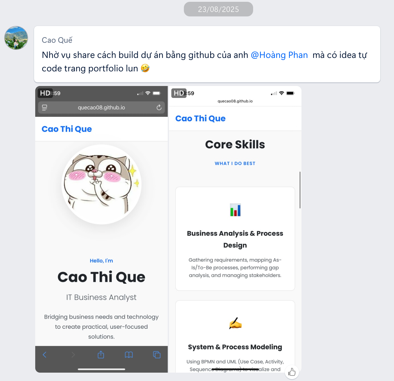 Preview of review from Cao Thị Quế